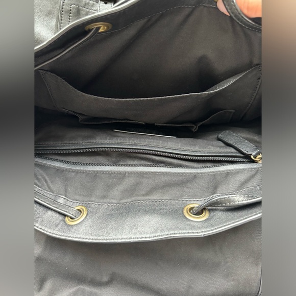 Coach Mens Black Leather Backpack - Picture 4 of 4